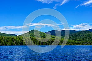 Beautiful Lake Placid in New York StateÃ¢â¬â¢s Adirondack Mountains photo